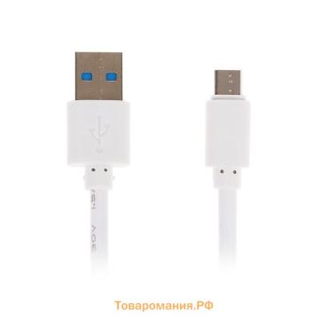 Кабель Luazon, microUSB - USB, 1 А, 2 м, белый