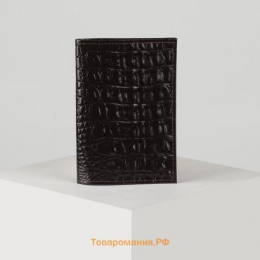 Обложка для паспорта TEXTURA, цвет коричневый