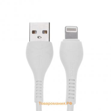 Кабель Hoco X37, Lightning - USB, 2.4 А, 1 м, PVC оплетка, белый